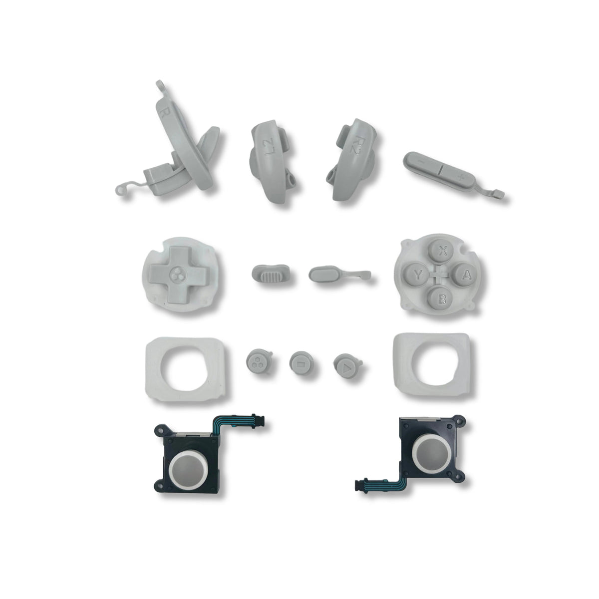 TRIMUI Smart Pro button set components laid out