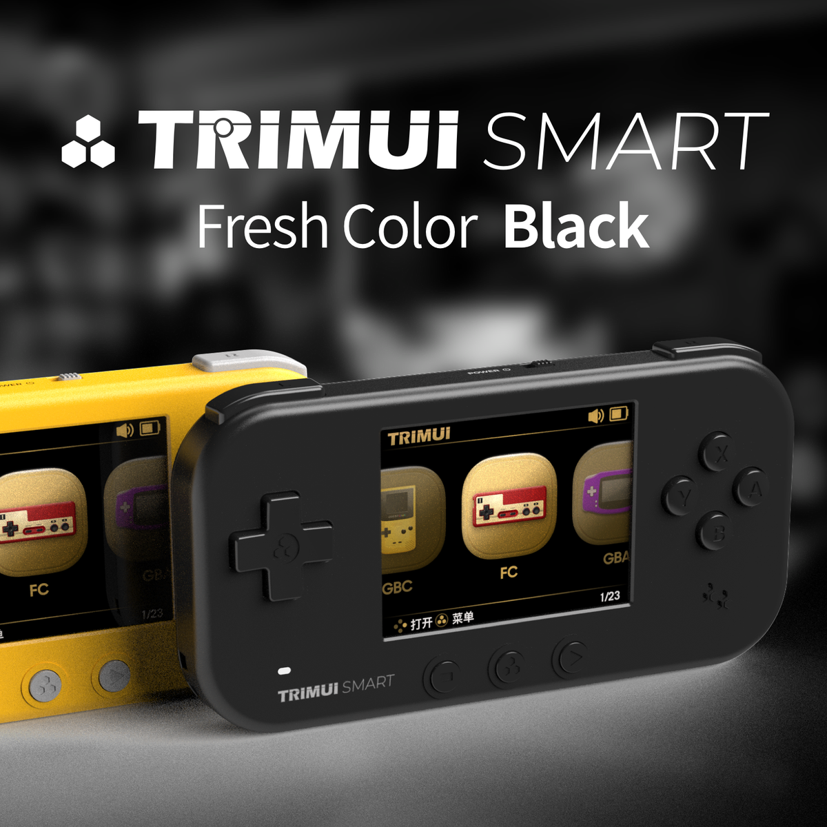 TRIMUI Smart retro game console in hand