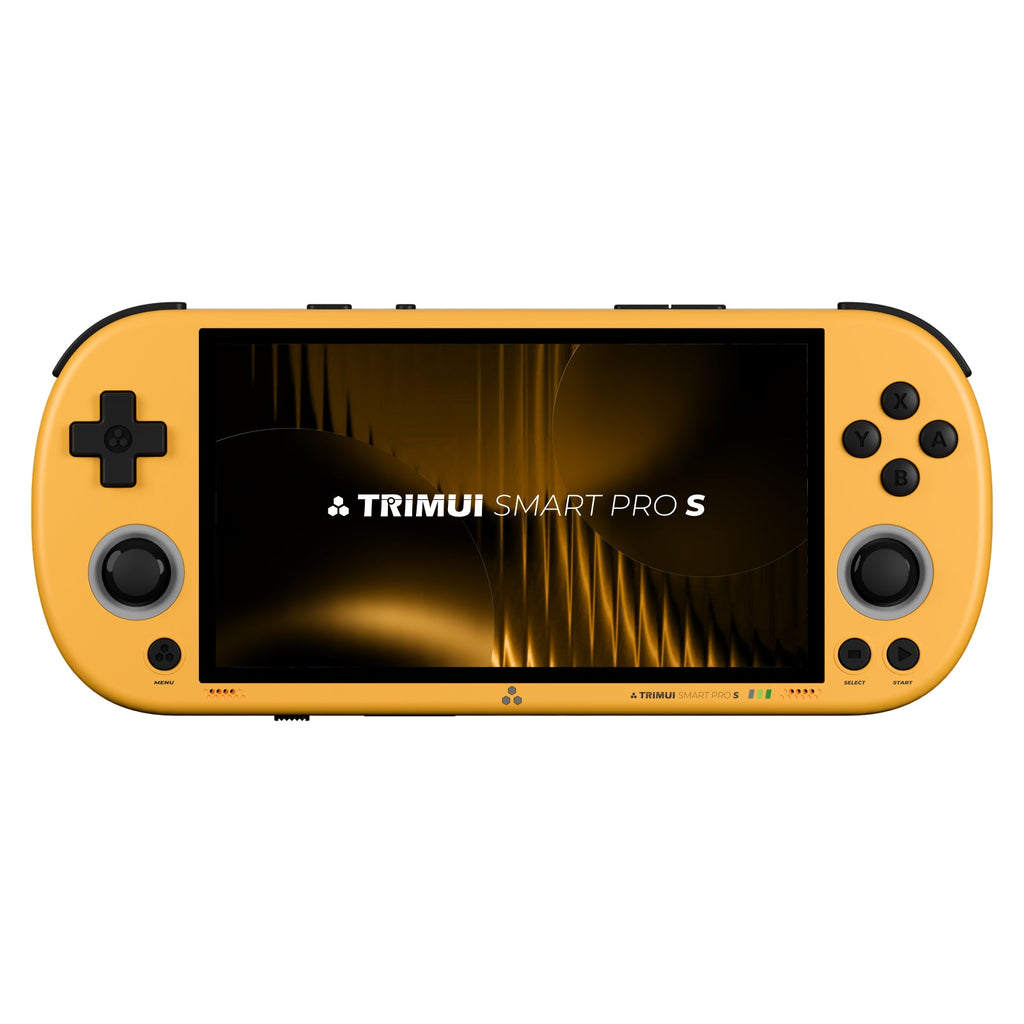 TRIMUI Smart Pro S handheld game console yellow