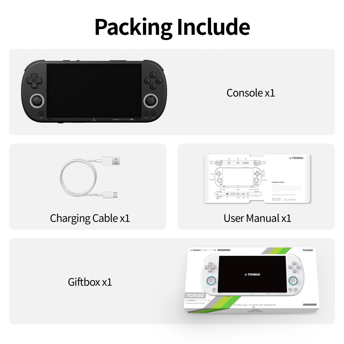 TRIMUI Smart Pro S packing list contents