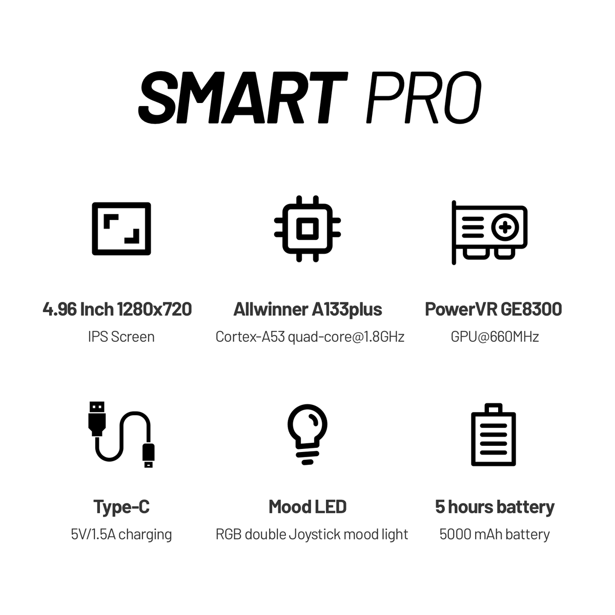 TRIMUI Smart Pro 4.96-inch IPS screen detail