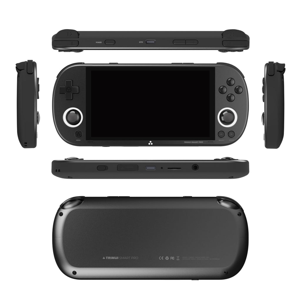 TRIMUI Smart Pro handheld game console lifestyle shot