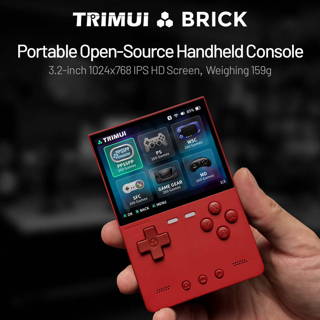 TRIMUI Brick HD screen handheld console red