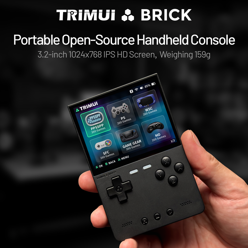 TRIMUI Brick HD screen handheld console black