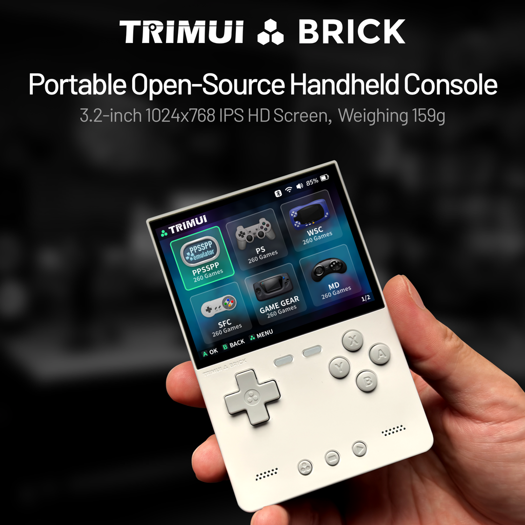 TRIMUI Brick HD screen handheld console white