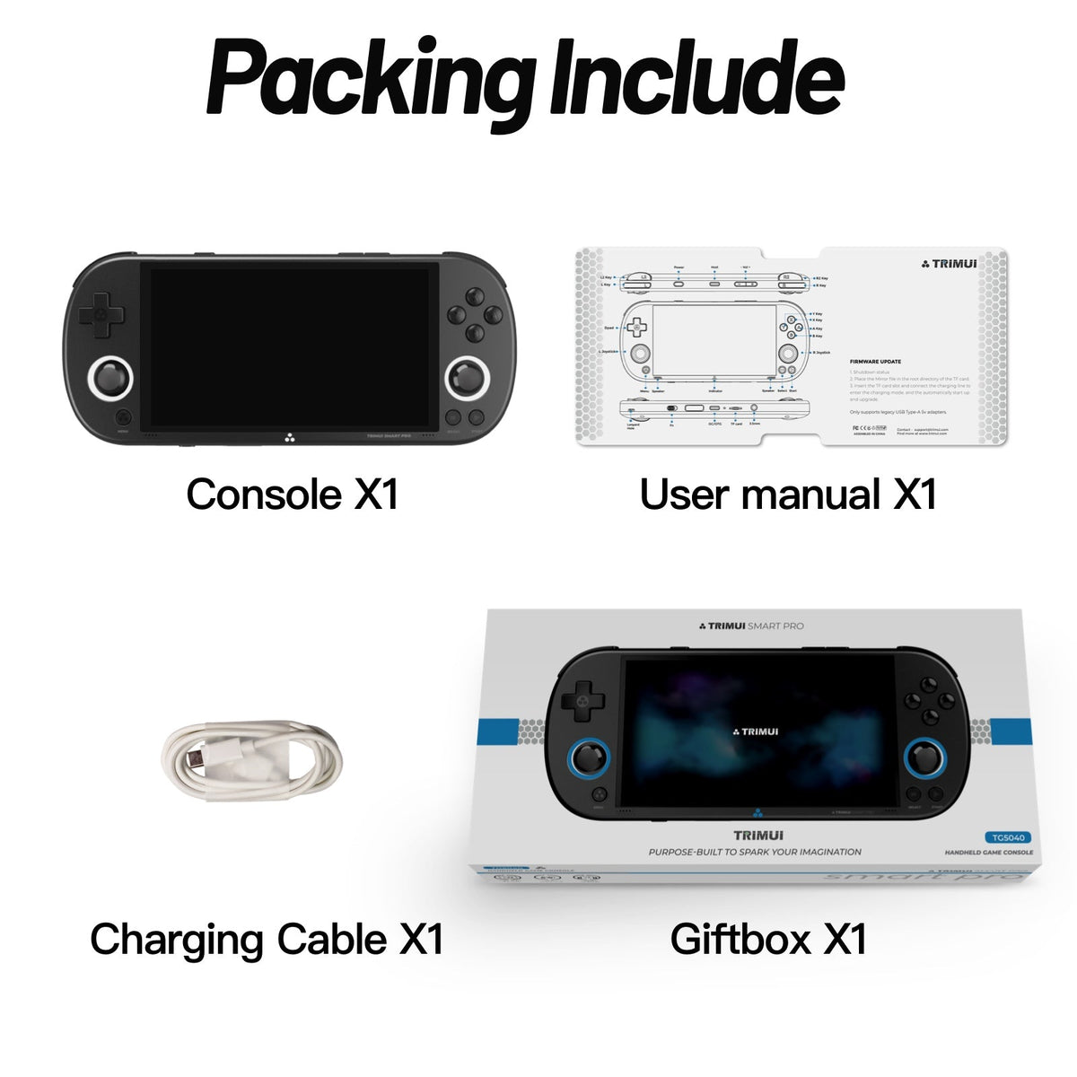 TRIMUI Smart Pro packing list contents