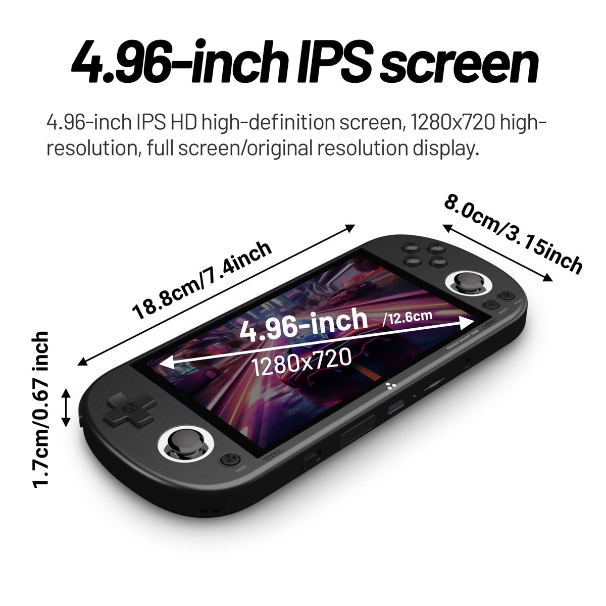 TRIMUI Smart Pro 4.96-inch IPS screen specifications