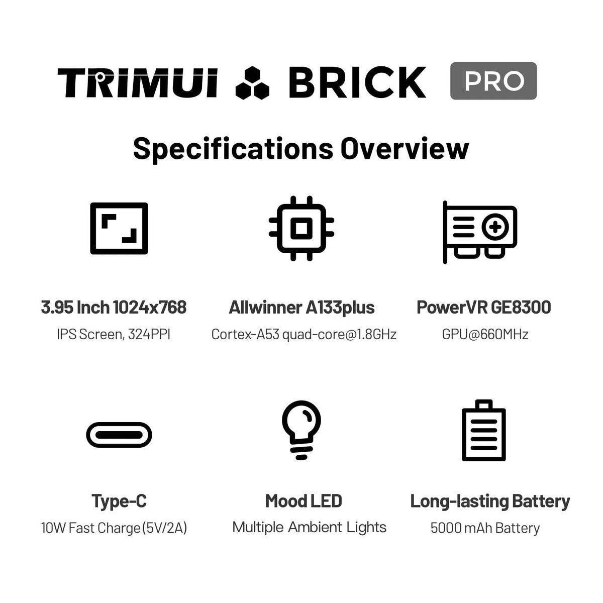 TRIMUI Brick Pro Vertical Retro Handheld Console-3.95 Inch IPS Linux Gaming Device TRIMUI Store