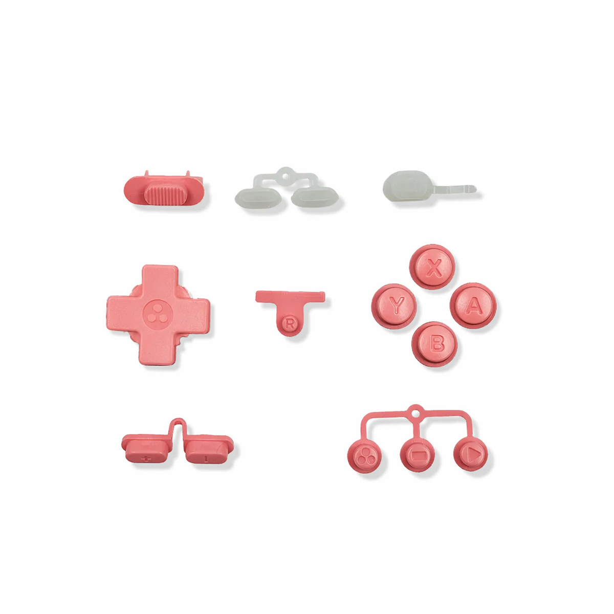 Set of pink and gray buttons for trimui brick hammer