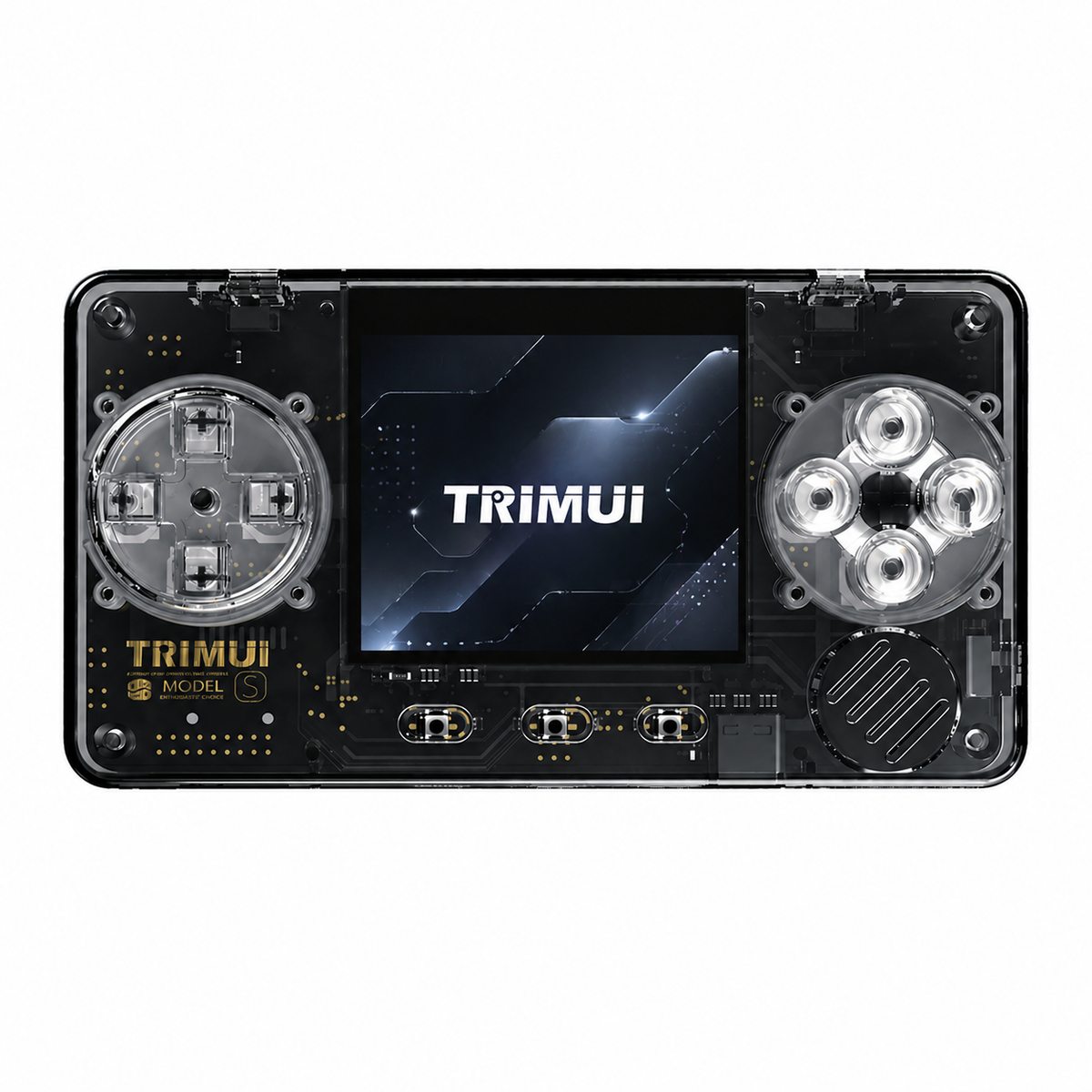 TRIMUI Model S mini handheld game console black front view
