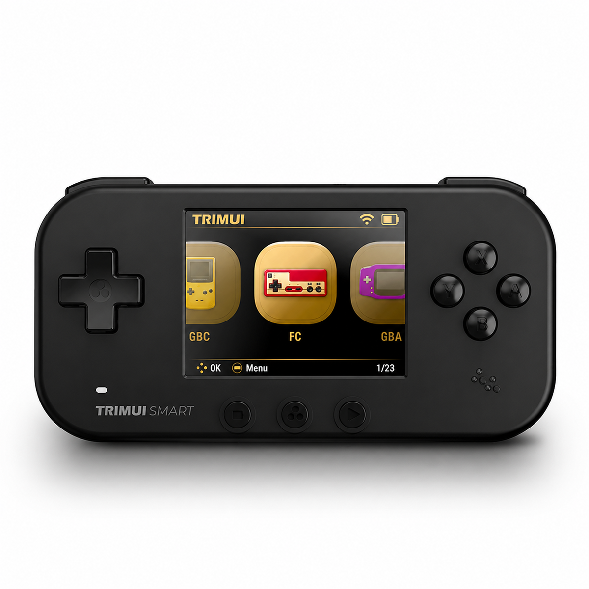 TRIMUI Smart handheld retro game console yellow